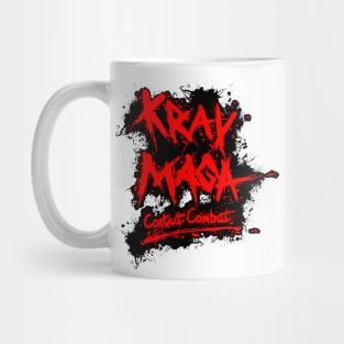 Krav Maga Contact Combat - Red on Black Mug